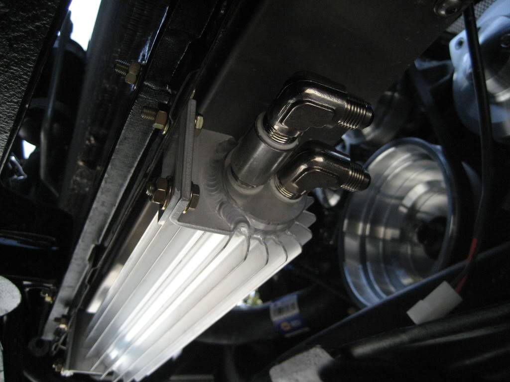 Power Steering Cooler Installed