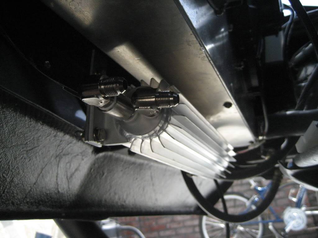 Power Steering Cooler Installed