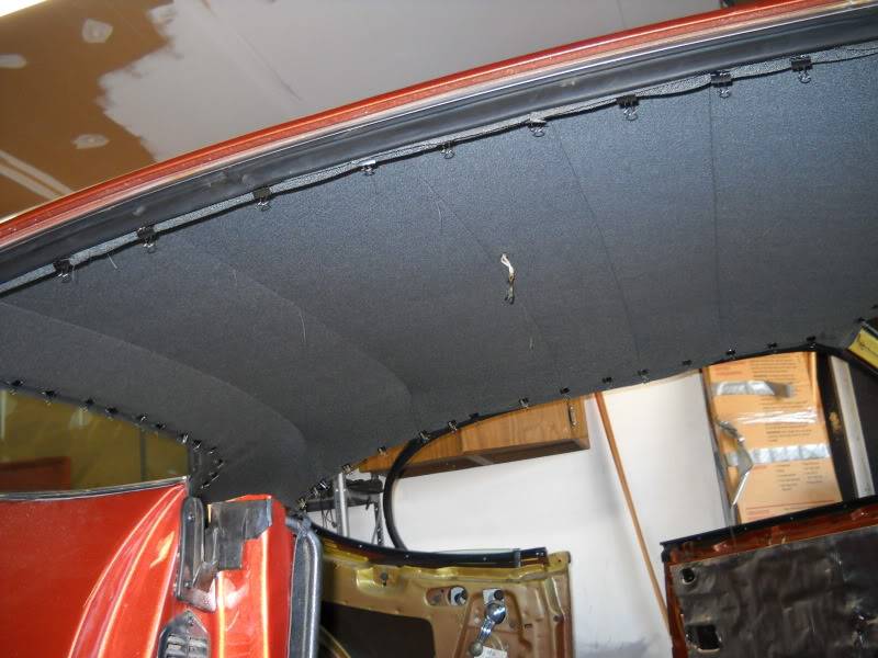 Cloth headliner in a 1st gen