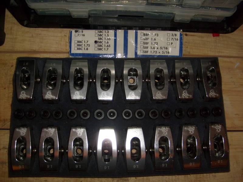 New SBC 1.6 ratio roller rockers