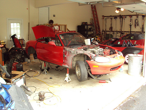 miata+ v8+ sticky tires= race car??