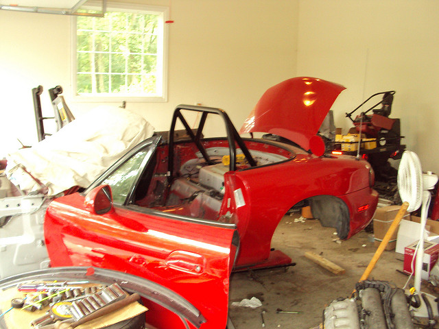 miata+ v8+ sticky tires= race car??