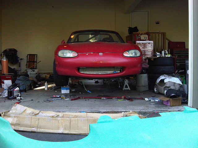 miata+ v8+ sticky tires= race car??