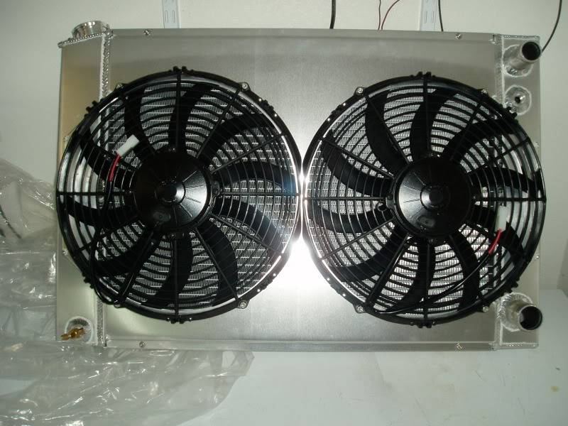 Ls Radiator And Fan PRC aluminum LS radiator/fans for 1st gen camaro