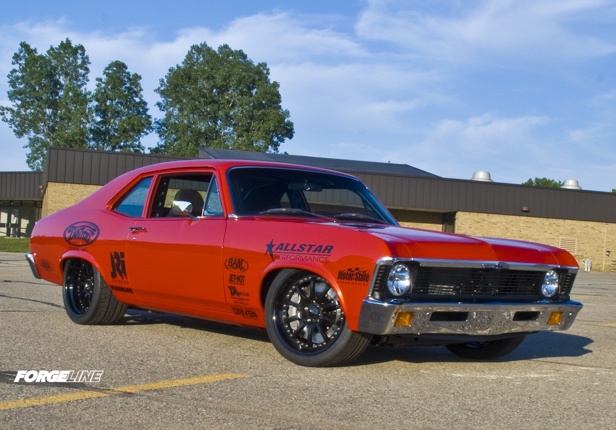 Billy Utley's Refreshed Inferno Orange 1972 Nova on ZX3R Wheels