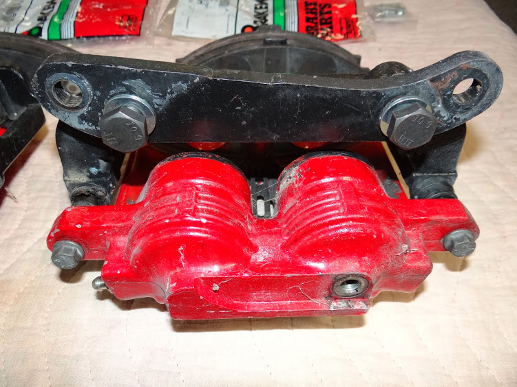 LS1 Brake calipers with Gbody adapters
