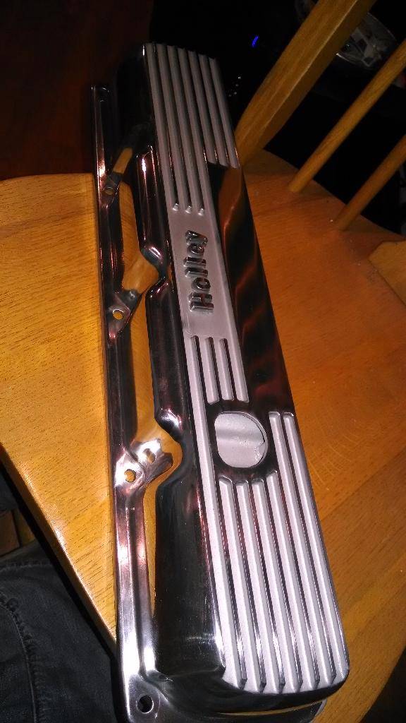 Holley Oldsmobile valve covers 330455 polished