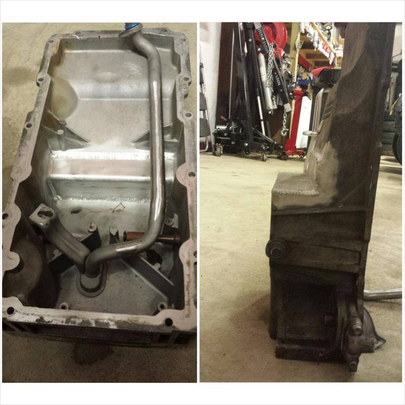 S&P modified LS1 oil pan and pickup tube for LS1 swap 1st gen fbody or