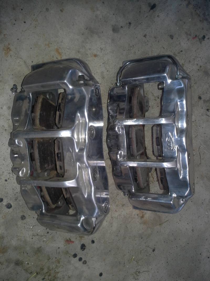 polished z06 6 piston front brake calipers