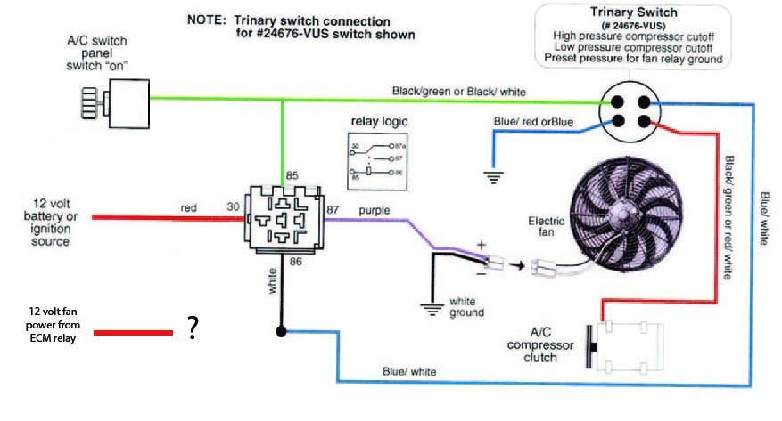 Wiring 2 Sources  Engine And Ac  To One Cooling Fan