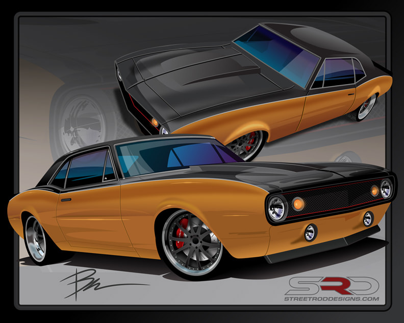 My jacket inspired a Camaro rendering...